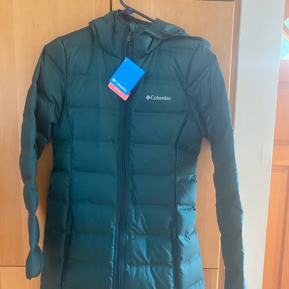Columbia McKay lake long down jacket NWT